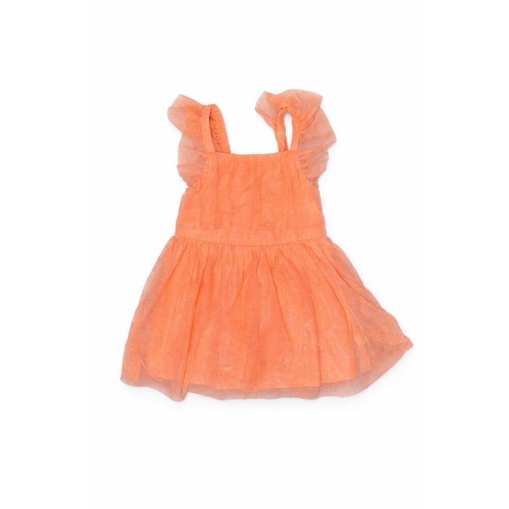 Cat & Jack Orange Tulle Dress 18M Toddler Girls Sparkle Party Tutu Dress